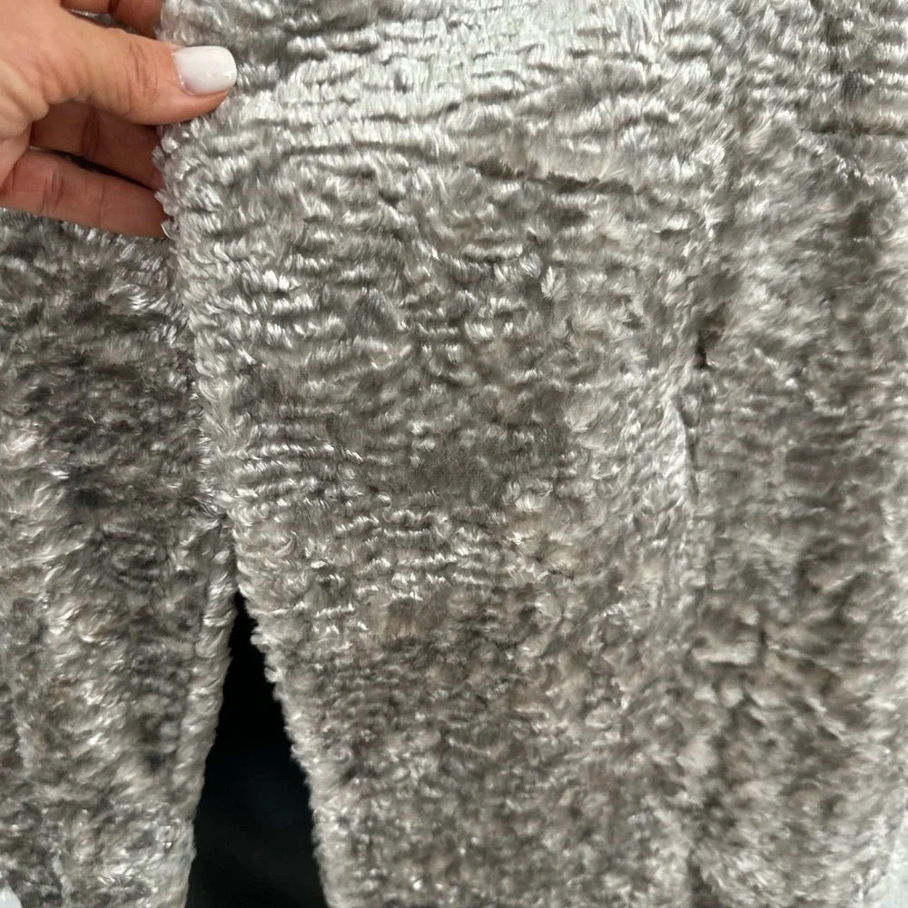 INC International Concepts Gray Faux Fur Varsity Jacket - Picture 6 of 11